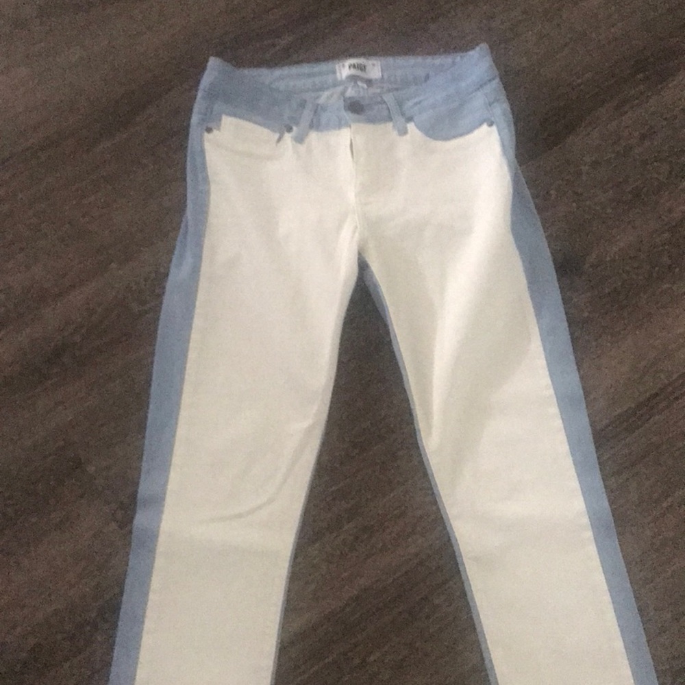 Paige size 27 white/light denim jeans
